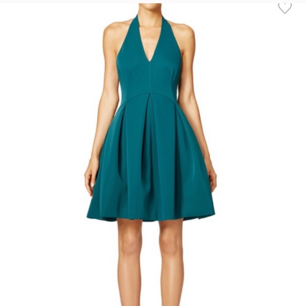 Teal party dress by halston heritage size 6
